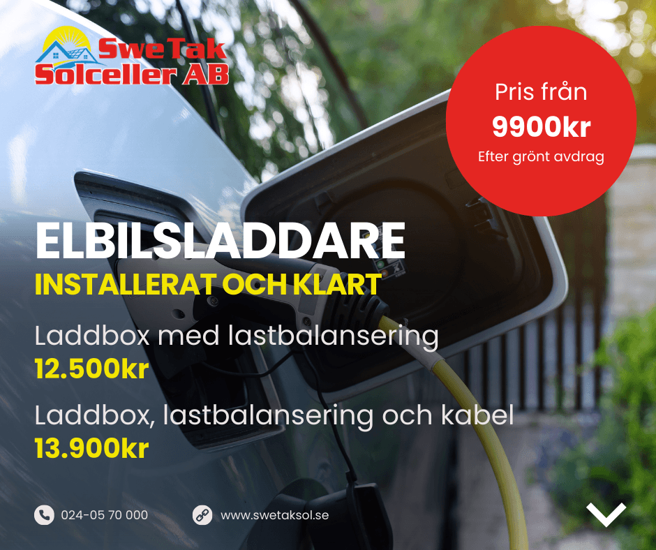 SweTak Solceller – tidigare annons för installation av elbilsladdare