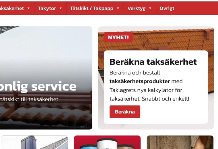 Taklagrets webbshop